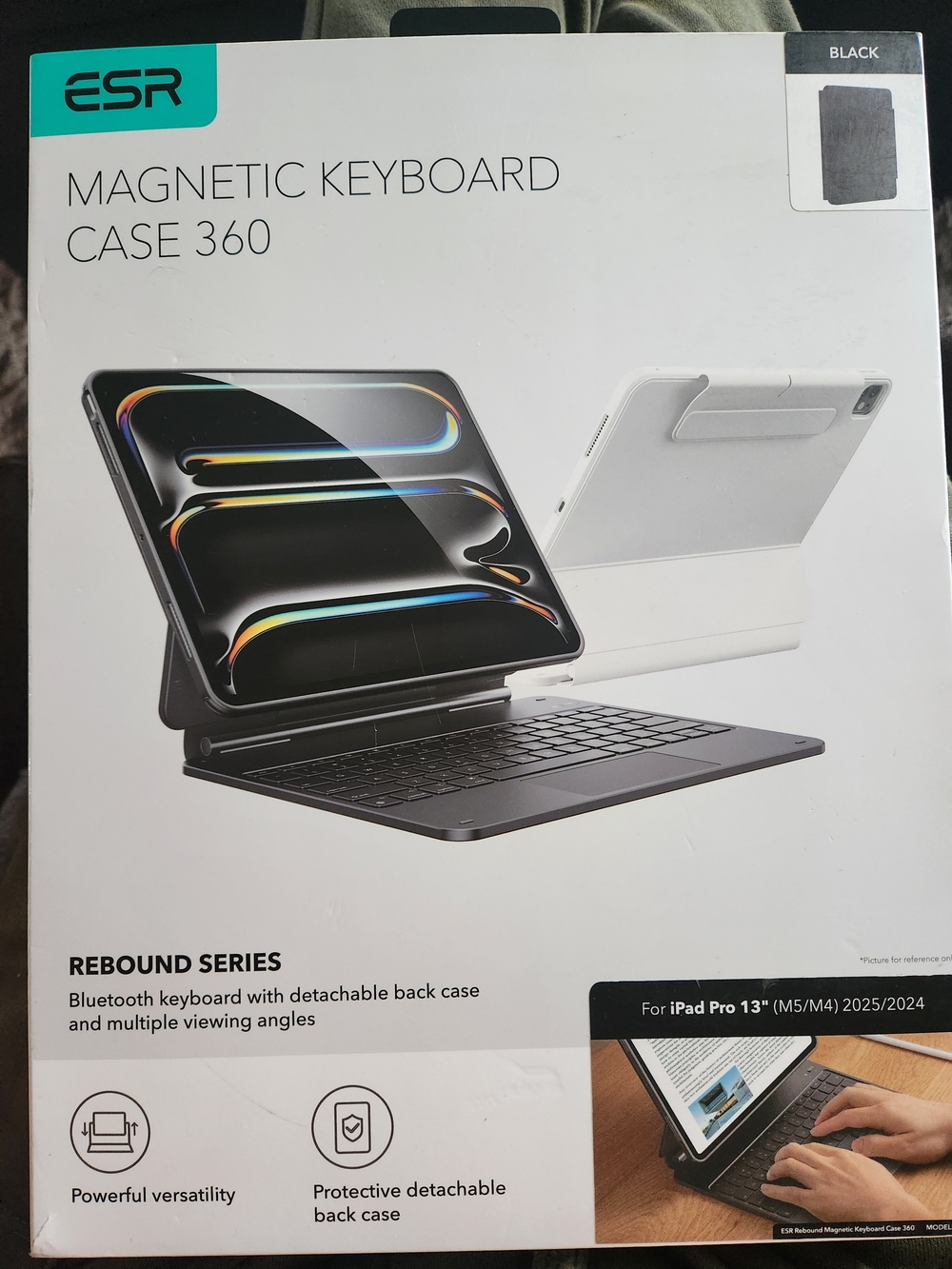 ESR Magnetic Keyboard Case 360 for iPad Pro 13" - Black